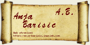Anja Barišić vizit kartica